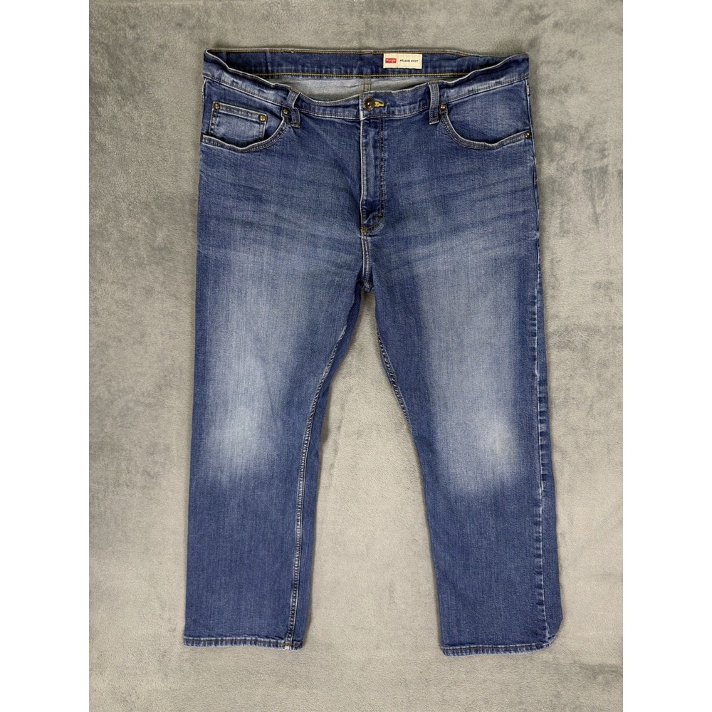 Wrangler Jeans Mens 38x30 Blue Medium Wash Denim Relaxed Bootcut Stretch